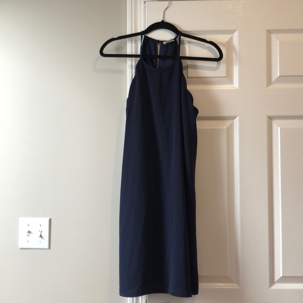 Navy Blue Scalloped Dress from Urban Outfitters